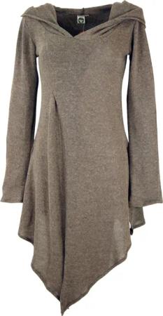 Guru-Shop Midikleid Pixikleid im Wickellook mit