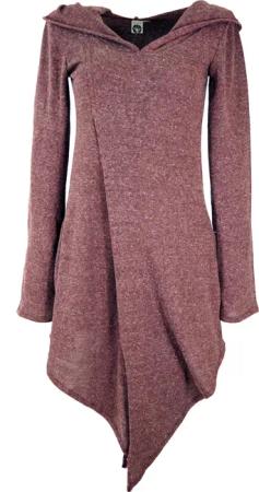 Guru-Shop Midikleid Pixikleid im Wickellook mit
