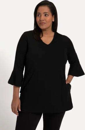 Ulla Popken Longshirt T-Shirt A-Linie Taschen