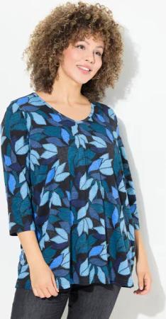 Ulla Popken Sweatshirt Shirt Blätter A-Linie