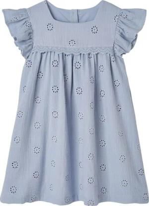 vertbaudet Minikleid Mädchen Musselinkleid