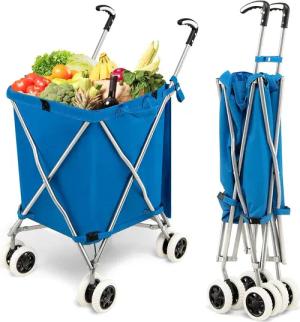 KOMFOTTEU Einkaufstrolley Einkaufswagen, bis zu 90