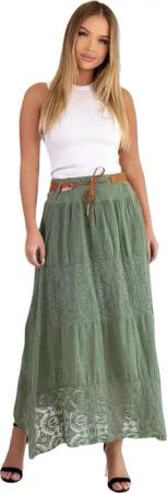 Mississhop A-Linien-Rock Baumwolle Rock Sommerrock locker
