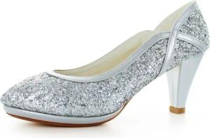 White Lady 832 bequeme Glitter Pumps