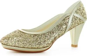 White Lady 832 bequeme Glitter Pumps