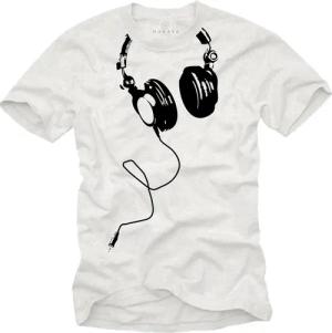 MAKAYA Print-Shirt Herren Musik T-Shirt DJ