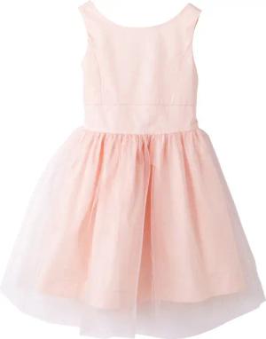 vertbaudet Minikleid Festliches Mädchenkleid, Satin und