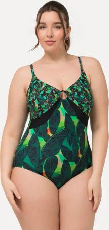 Ulla Popken Badeanzug Badeanzug Mustermix Softcups