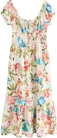 Next Midikleid Midikleid mit Puffärmeln und