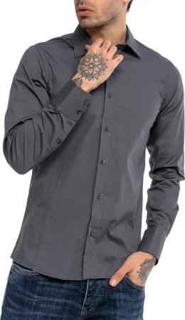 RedBridge Langarmhemd in Slim Fit –