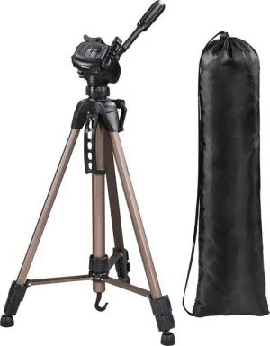 Hama Dreibein Fotostativ, 3-Wege-Kopf, Star 61,