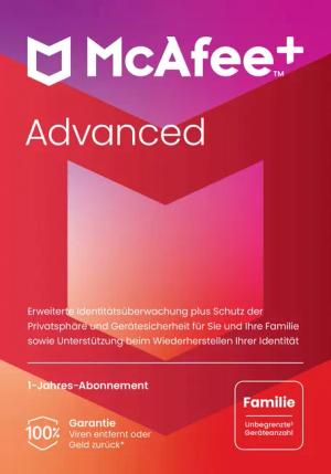 McAfee McAfee+ Advanced - Familie (Virenprogramm,