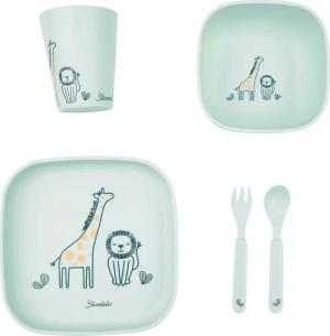 Sterntaler® Kindergeschirr-Set Safari, eckig (5-tlg), Polypropylen