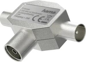 Hama SAT-Verteiler Antennen-Verteiler, Koax-Kupplung- 2 Koax-Stecker,