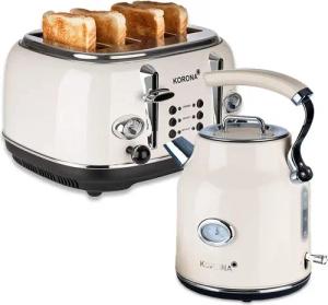 KORONA Toaster Retro Frühstücksset Creme 4
