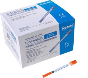 Romed Einwegspritze Insulinspritzen U-100, steril, 100