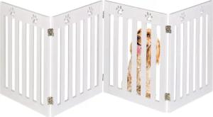 relaxdays Hundegitter 4-teiliges Hundeabsperrgitter Pfoten (1