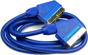 Skymaster Scart-Kabel 5,0m blau, vergoldet, voll
