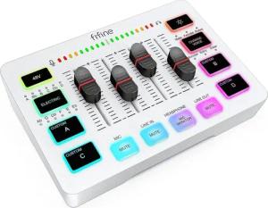 FIFINE Mischpult Mischpult Gaming Audio Mixer,