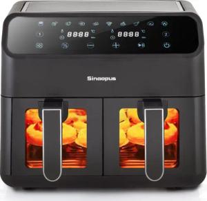Sinaopus Heißluftfritteuse Heissluftfritteuse 10 Liter Dual