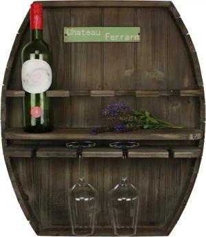 HTI-Line Weinregal Wandbar Weinfass Likörbar Grappabar