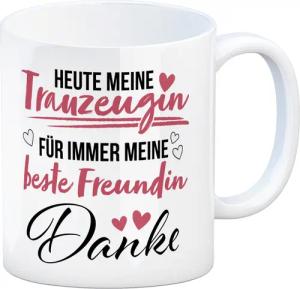 speecheese Tasse Trauzeugin Kaffeebecher mit Spruch