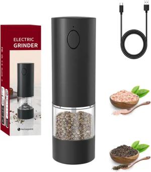 BRAIDOL Salz-/Pfeffermühle Gewürzmühlen,Salz-/Pfeffermühle,USB Wiederaufladbare Gewürzmühle elektrisch,mit