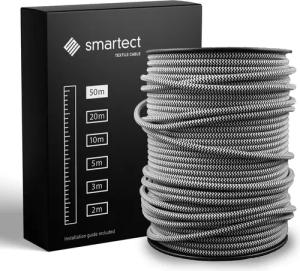 smartect Textilkabel Schwarz Weiß 50 Meter