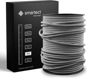 smartect Textilkabel Schwarz Weiß 3 Meter