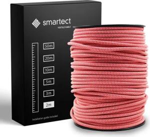 smartect Textilkabel Rot Weiß 2 Meter