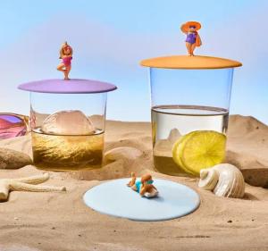 Lurch Glas Sommerdeckel Beach Girls 3er