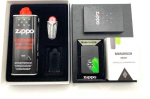 Zippo Feuerzeug Geschenkset Borussia Mönchengladbach schwarz