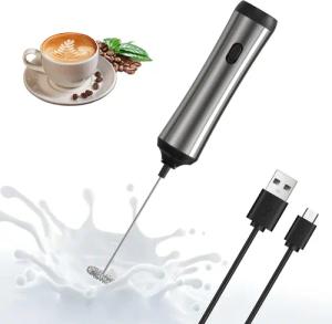 BRAIDOL Milchaufschäumer Milchaufschäumer, Elektrischer Milchaufschäumer,Stab,Mini-Handmixer, mit