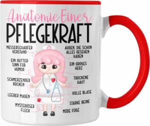 Trendation Tasse Pflegefachkraft Tasse Geschenk Anatomie