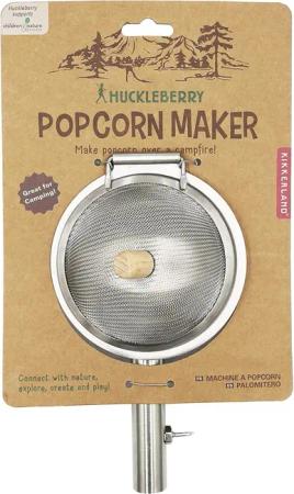 Kikkerland Popcorn-Pfanne HUCKLEBERRY Popcorn Maker, Edelstahl
