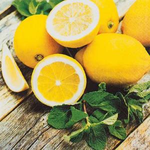 HOME FASHION Papierserviette 20 Servietten Lemon