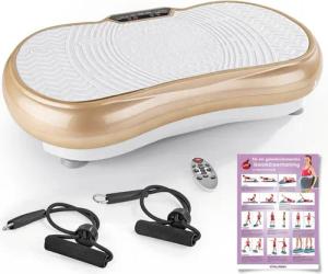 VITALmaxx Vibrationsplatte Vibrationstrainer mit Expanderbändern Ganzkörpertraining,