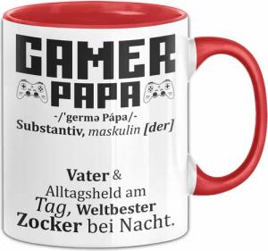 Trendation Tasse Gamer Papa Tasse Geschenk