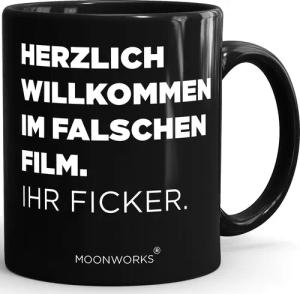 MoonWorks Tasse Kaffee-Tasse Spruch Schwarzer Humor