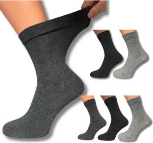 bentini Diabetikersocken Extra weite Socken grau