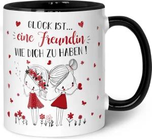 GRAVURZEILE Tasse mit Spruch Glück ist