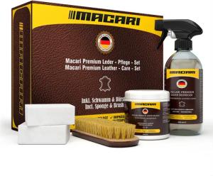 Macari Lederpflege Premium Lederreiniger Set Ledercouch