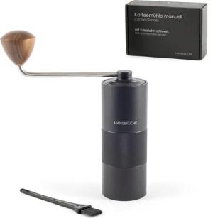 Hanseküche Kaffeemühle Manuelle Kaffeemühle mit Präzisions-Edelstahlmahlwerk,