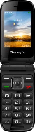 Onestyle Platin Klapphandy, Dual-SIM, Social-Media Funktionen,