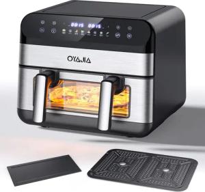 oyajia Heißluftfritteuse Heißluftfritteuse Dual Zone mit