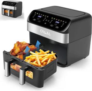 oyajia Heißluftfritteuse Heißluftfritteuse Dual Zone mit
