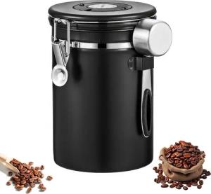 BlingBin Kaffeedose 1.8L Edelstahl Kaffeedose Luftdicht