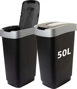 2friends Mülleimer 2 Mülleimer 50L Abfalleimer