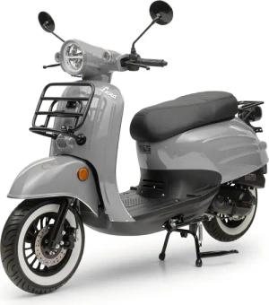 Burnout Motorroller Luna Retro Roller Grau,