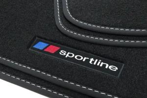 teileplus24 Auto-Fußmatten F657 Velours Fußmatten Set